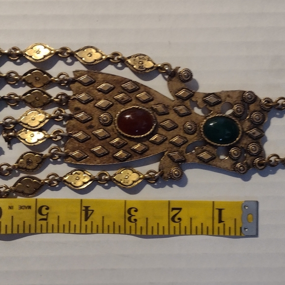 Accessorcraft Vintage Byzantine jeweled figural massive plate necklace - Picture 4 of 8